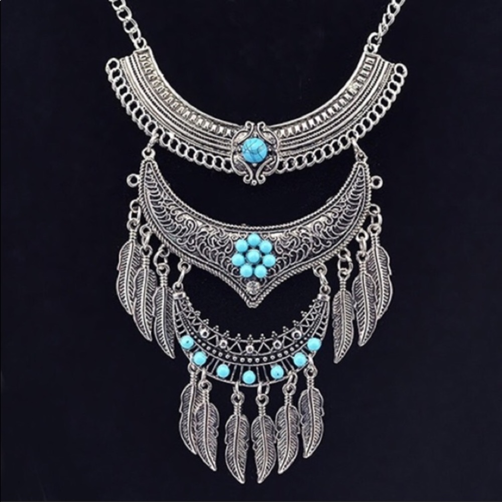 Bohemian necklace and earring set coming soon